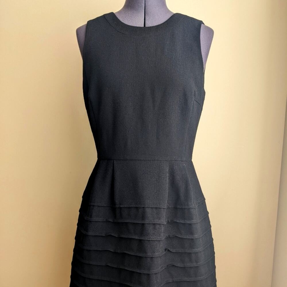 Madewell black dress, 8, v back with pockets, fit & flare - Picture 2 of 11